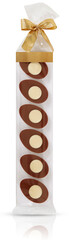 chocolate with cut out isolated on background transparent