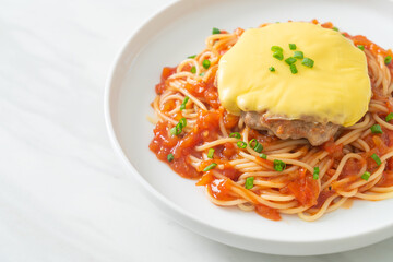 Spaghetti Tomato Sauce with Hamburg and Cheese