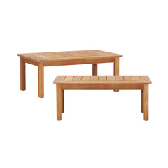 wooden table with cut out isolated on background transparent