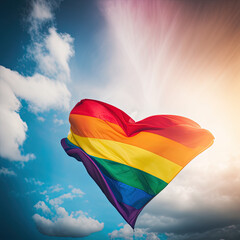 The Rainbow Flag: A Symbol of Pride and Solidarity , Ai Generated Image.