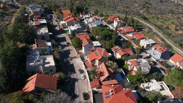 Ariel jewish settlement houses, Drone footage