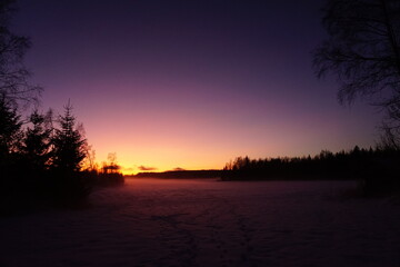 A beautiful sunset in Finland, January 2023