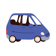 isolated vehicle automobile transport car flat vector illustration.