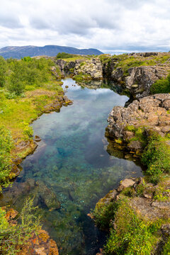 Silfra canyon in Thingvellir National Park, Iceland