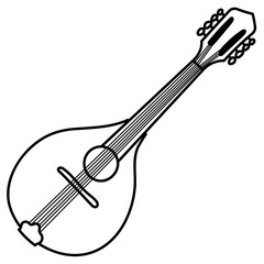 Obraz premium mandolin line icon