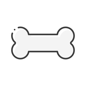 recommend clip art: おしゃれでかわいい1本の小さな骨 - シンプルな線アイコン