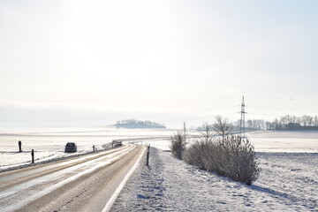 Eifelstraße im Schnee