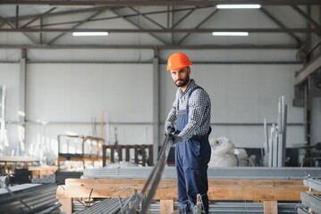 Factory worker. Man working on the production line.