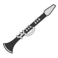 clarinet filled outline icon