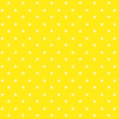 Seamless star pattern on yellow background.