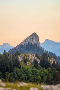 Vue sur le sommet de la Pin&eacute;a (PNR Chartreuse)