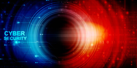 2d illustration abstract Cyber security

