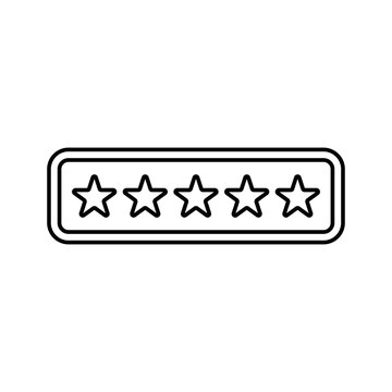 recommend clip art: Star, rank, rating outline icon. Line art vector.