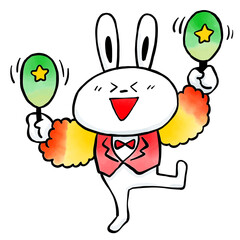 マラカスでダンスする兎03