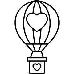 Heart Air Balloon which can easily edit or modify

