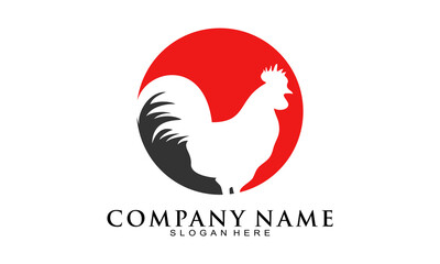 Modern rooster symbol logo vector