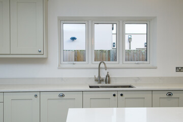modern kitchen interior with sink