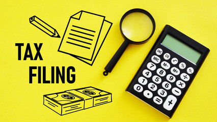 Tax filing. Filing and payment of income tax with online forms. digital tax reporting with e-form....