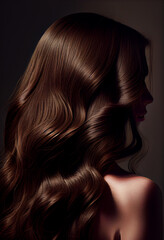
Perfekte, gesunde und glänzende Haare im Fokus eines Portraits. Perfekt für Friseur- Haarfarbe- und Shampoo- werbung. -Generative Ai