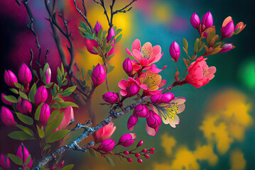 Obraz na płótnie Canvas Spring Colors in Flowers