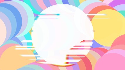 Circles cute colorful art background