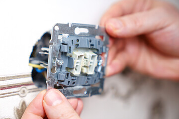 dismantling of the switch, replacement and repair of electrical appliances. 