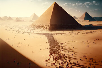 The Exodus from Egypt. Generative AI - obrazy, fototapety, plakaty