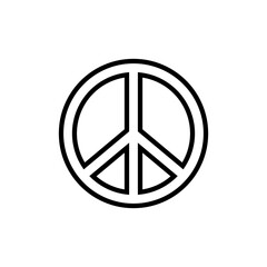 Peace icon vector logo design template