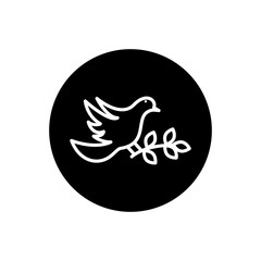 Peace icon vector logo design template