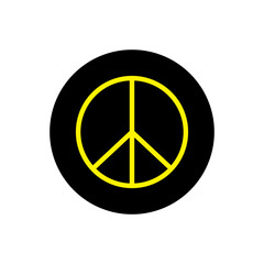 Peace icon vector logo design template