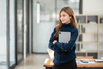 business woman with folder