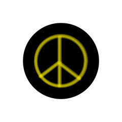 Peace icon vector logo design template