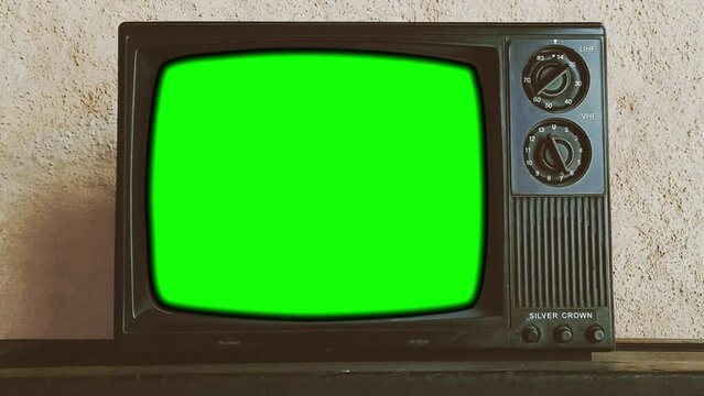 television template animation with green screen chroma key
