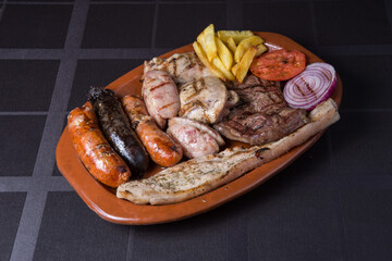 Grilled meat and sausages