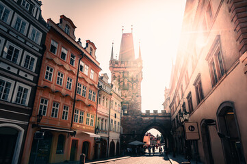 Old Town architecture at sunrise in Prague, Czech Republic