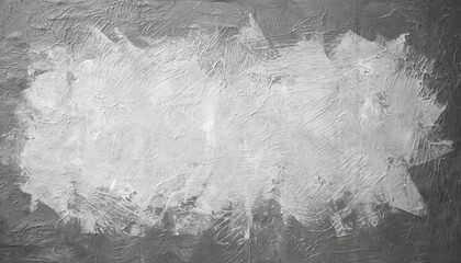 Smudged gray and white paint rectangle on concrete texture