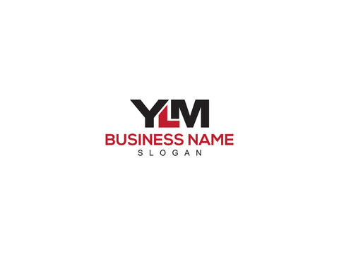 YLM, ylm Initial Letter Icon Logo With Red And Black