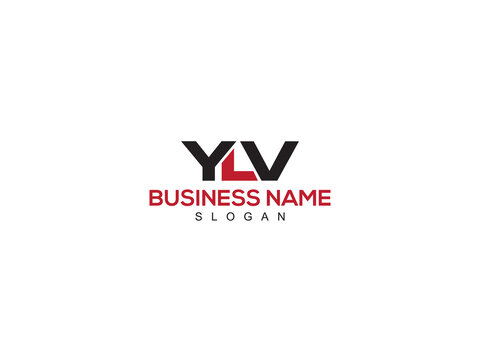 YLV, ylv Initial Letter Icon Logo With Red And Black