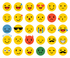 Emoji icons set for Social networks, etc.