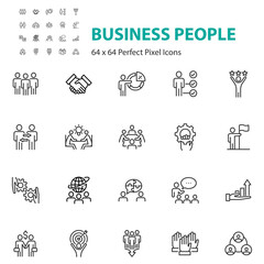 set of business people icons, working, team
