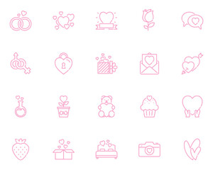 set of valentine icons, love, heart, wedding