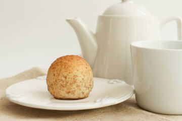 Close up Home Made whole wheat on white background