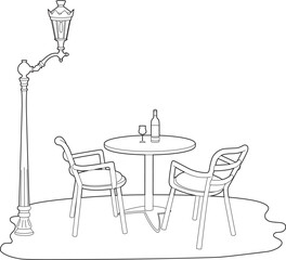 Outdoor table drawing
