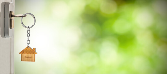 key fob in the door lock