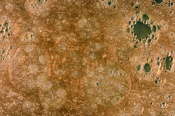 fond jaune en bulles de savon