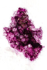artificially stained (painted) quartz to look like an amethyst. pink, purple, violet, macro detail...