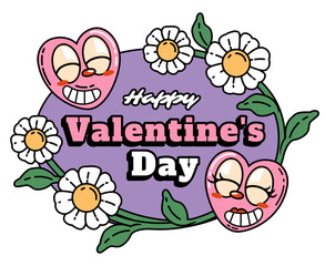 Hand drawn happy valentine's day