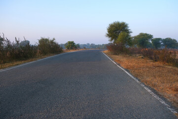 country road in autumn