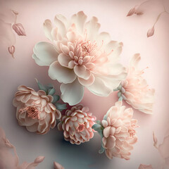 Pastel Flower with Petals for Background Image High Definition Created with Generative AI Technology