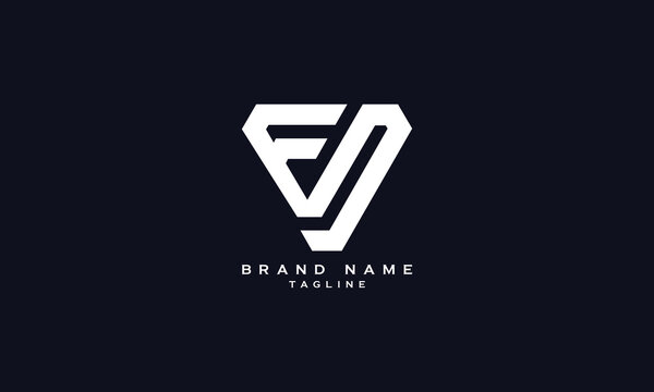 FVN, FN,NF, Abstract initial monogram letter alphabet logo design